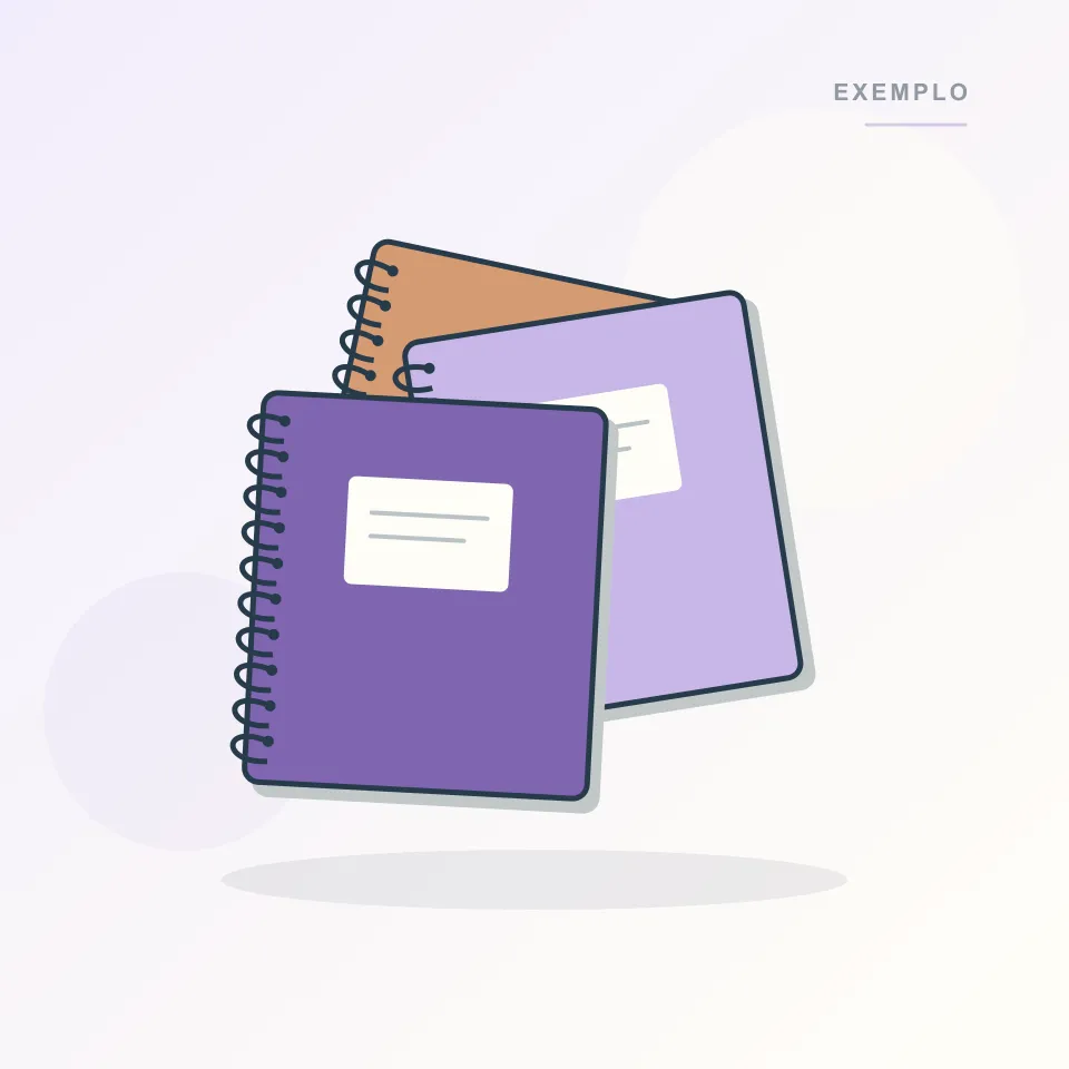 Imagem 1 de 1: Kit de cadernos